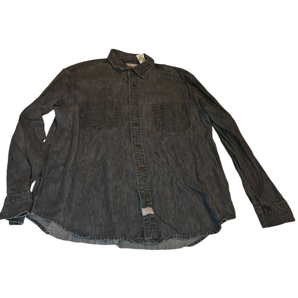 Levi's Men's XL Dark Wash Gray Denim Shirt